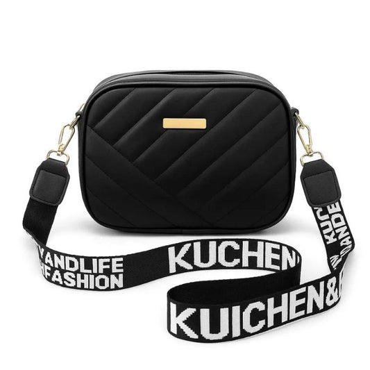 Black Leather Handbag for Girls & Women | Stylish Shoulder & Crossbody Bag | Daily Use & Gift